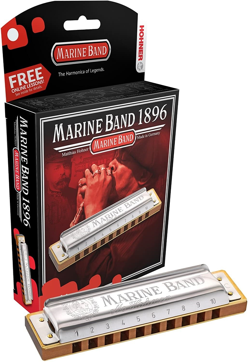 Купить Губная гармоника HOHNER Marine Band 1896/20 D гармонический минор -  Губная гармоника диатоническая Хонер в Москве с доставкой по России |  Интернет-магазин «Укулеле Центр»